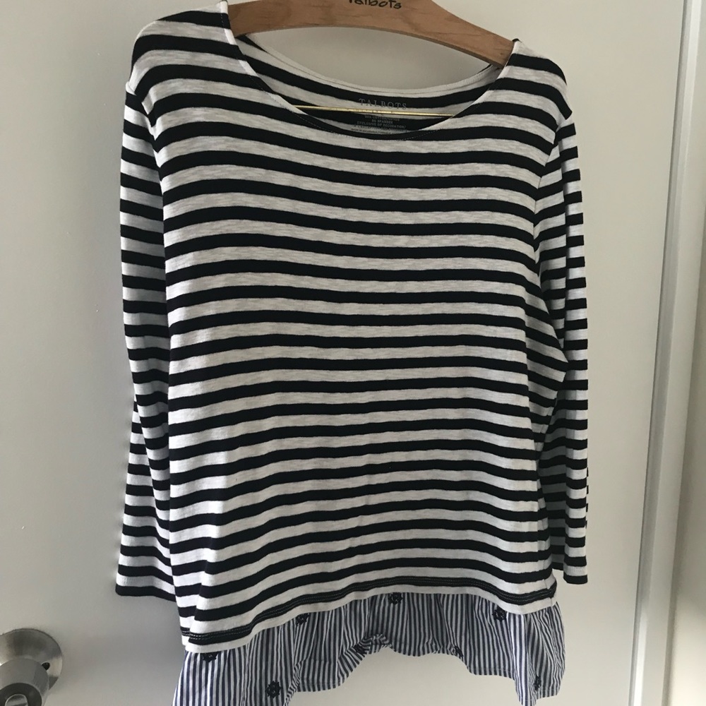 Talbots nautical long sleeve top
